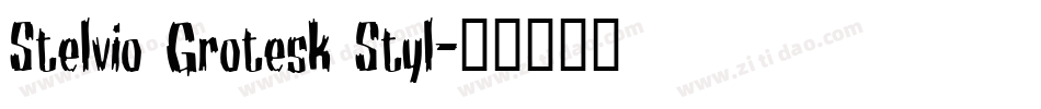 Stelvio Grotesk Styl字体转换